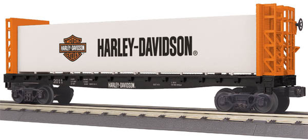 MTH 30-76408 Harley Davidson Bulkhead Flatcar w/Lumber