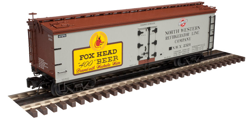 Atlas 3001540 O North Western Fox Head 400 Beer 40' Reefer Car (3-Rail)