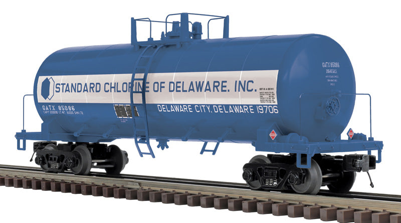 Atlas 3003037 O Standard Chlorine of Delaware 3-Rail 40' Modern Tank Car #85086