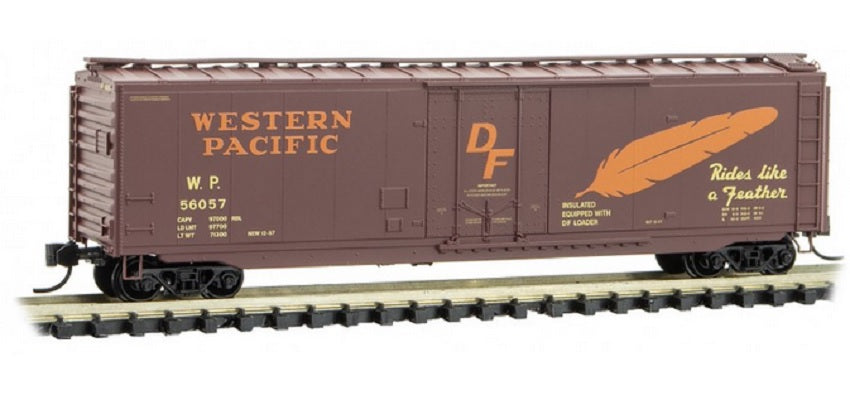 Micro-Trains 03200510 N Western Pacific 50' Standard Plug Door Boxcar #56057