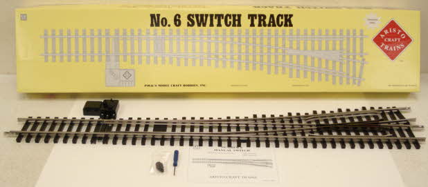 Aristo-Craft 20340 G #6 Stainless Steel Left Hand Switch/Turnout