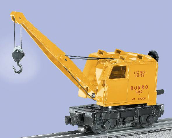 Lionel 6-28414 O Gauge 3360 Burro Crane Motorized Unit PWC