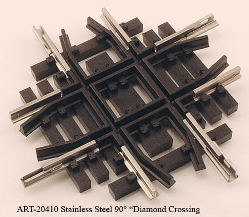 Aristo-Craft 20410 # 1 USA Stainless Steel 90 Degree Crossing
