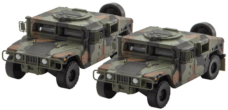 Micro-Trains 49945954 N Woodland Camo Humvee Vehicle (Pack of 2)