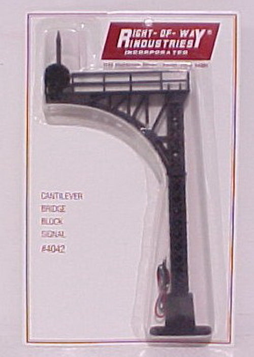 Right-of-Way 4042 O Scale Cantilever Bridge Block Signal