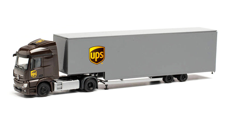 Herpa 314244 HO UPS - Mercedes-Benz Actros Streamspace 2.3 Jumbo Semitrailer