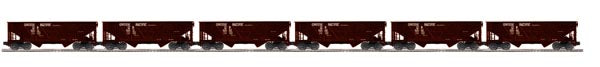 MTH 20-90381 O Norfolk & Western 34' Composite Hopper Car Set (Set of 6)