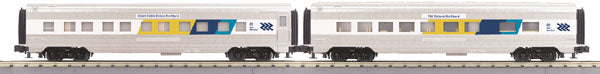 MTH 30-67407 Ontario Northland 2-Car 60’ Streamlined ABS Sleeper/Diner