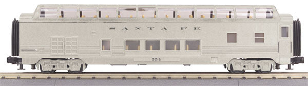 MTH 30-67429 O Santa Fe 60’ Streamlined ABS Full-Length Vista Dome Car