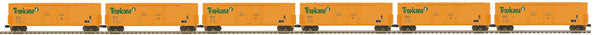 MTH 20-90405 O Tropicanna Orange Double Door Plugged 50' Box Car Set (Set of 6)