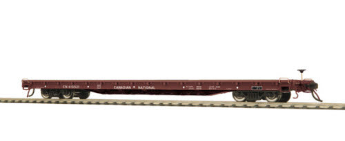 MTH 80-98003 Canadian National HO Scale 60' Wood Deck Flat Car