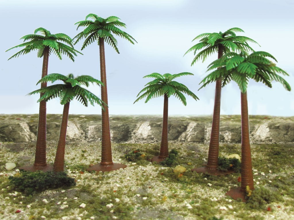 Bachmann 32015 HO SceneScapes 4"- 6" Palm Trees (Set of 6)