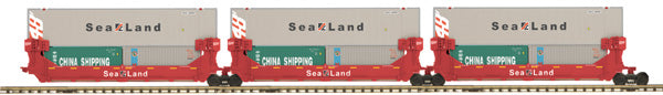 MTH 20-90479 O Sealand Twin Stack Container Add-On Set (Set of 3)