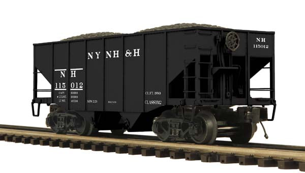 MTH 20-97246 O Gauge New Haven 2-Bay Fish Belly Hopper Car #115012 w/Coal Load