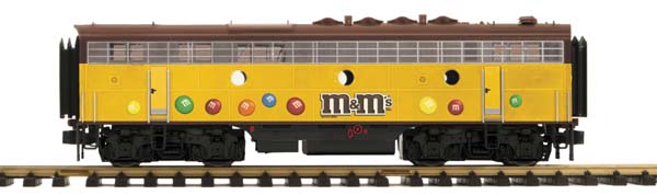 MTH 70-2080-3 M&Ms G Scale F-7 B-Unit Diesel (Dummy)