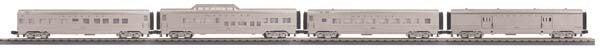 MTH 30-67526 O Santa Fe 60' Streamlined Passenger Car Set (Set of 4)