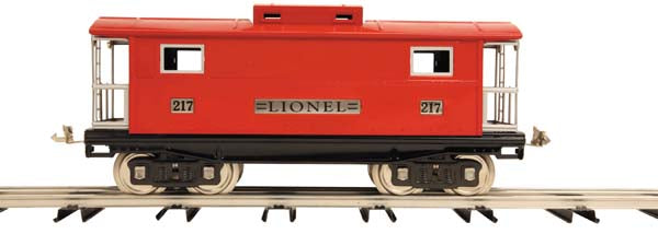 MTH 11-30014 Lionel Std. Gauge #217 Red with Nickel Trim Caboose