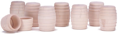 MTH 10-4018 Standard Gauge Undecorated Small Wine Barrel (Pack of 10)