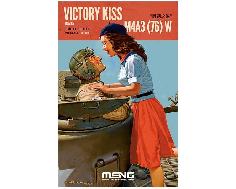 Meng Models ES-006 1:35 M4A3(76) W Victory Kiss w/Figures & Detail Upgrade Set