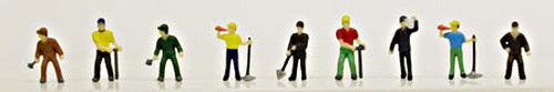 Model Power 1337 N Scale Work Crew Figures (Set of 9)