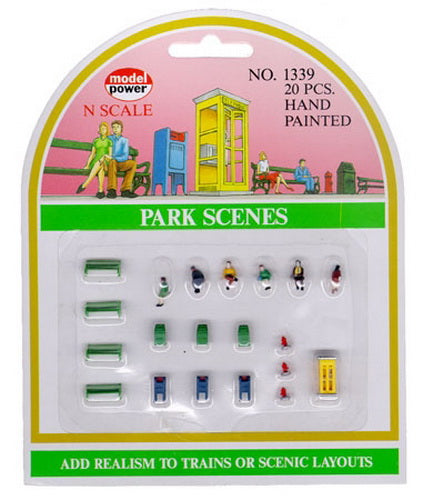 Model Power 1339 N Scale Park Scenes Figures (Set of 20)
