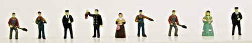 Model Power 1343 N Railroad Steam Era People Figures (Set of 9)