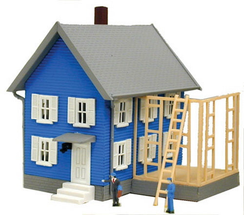 Model Power 2555 N Mr. Rogers House Built Up Ligthed W/2 Hand Painted Figures