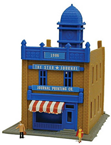 Model Power 2598 N The Star Journal Building Lighted W/2 Hand Painted Figures