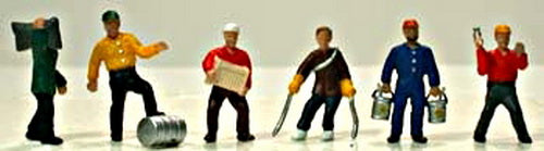 Model Power 5714 HO Scale Work People Figures (Set of 6)