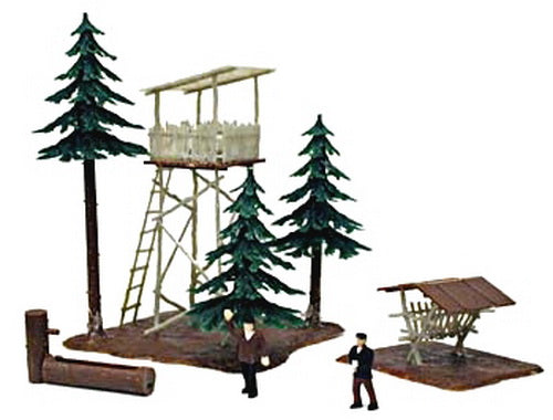 Model Power 644 HO Ranger lookout w/ Trees