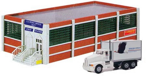 Model Power 677 HO Scale Built-up Post Office w/18' Truck
