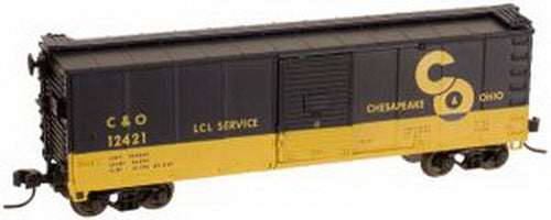 Atlas 45844 N Scale C&O Steel Rebuilt Boxcar #12421