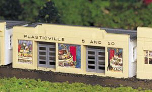 Bachmann 45142 HO Scale Plasticville 5 and 10 Store Building Kit