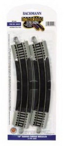 Bachmann 44529 HO Nickel Silver 18" Radius Curved E-Z Track Rerailer (Pack of 2)