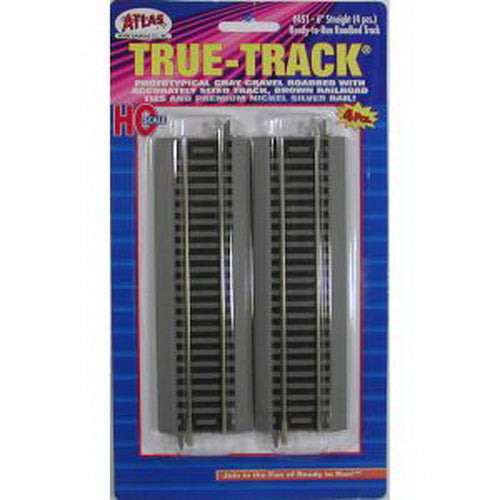 Atlas 451 HO Code 83 Nickel Silver 6" Straight True-Track (Pack of 4)
