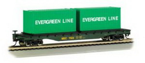 Bachmann 18901 HO Maine Central 50' Flatcar w/Containers