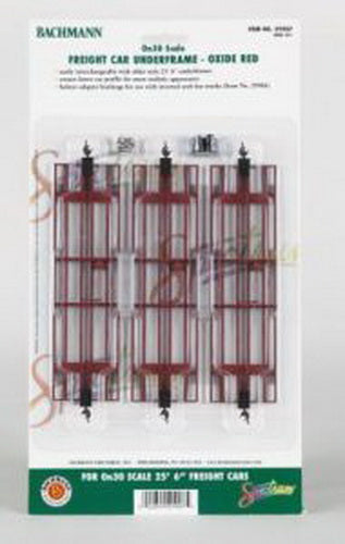 Bachmann 29907 On30 Oxide Red Freight Car Underframes (Pack of 3)