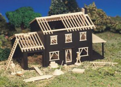 Bachmann 45191 HO Plasticville USA House Under Construction Building Kit