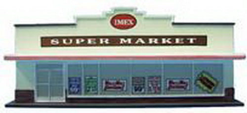 Imex 6110 HO Supermarket Resin Building Assembled Perm-Scene
