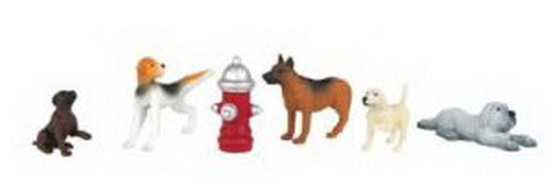Williams 33158 Dogs with Fire Hydrant Figures (Set of 6)