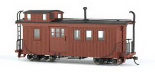 Bachmann 26797 On30 No Lettering Wooden Caboose w/Interior Light (Oxide Brown)