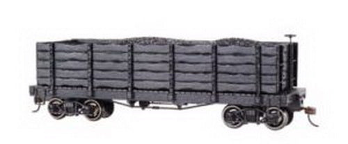 Bachmann 27898 On30 Painted & Unlettered High Side Gondola w/Load (black)