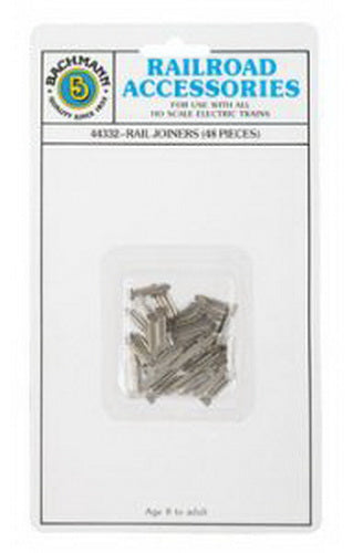 Bachmann 44332 HO E-Z Rail Joiners (Pack of 48)