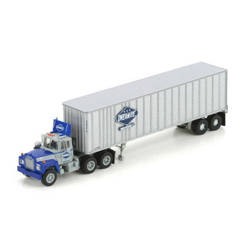 Athearn 12190 N Overnite Mack R with 40' X Post Trailer