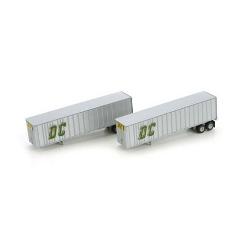 Athearn 28001 DC Trucking 40' Exterior Post Z-Van Trailer Set #2 (Set of 2)