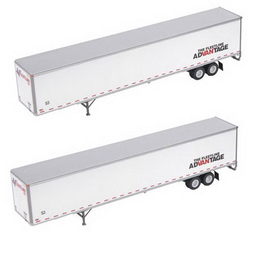 Athearn 28415 HO Fleetline Advantage 53' Wabash Duraplate Trailers #1(Set of 2)