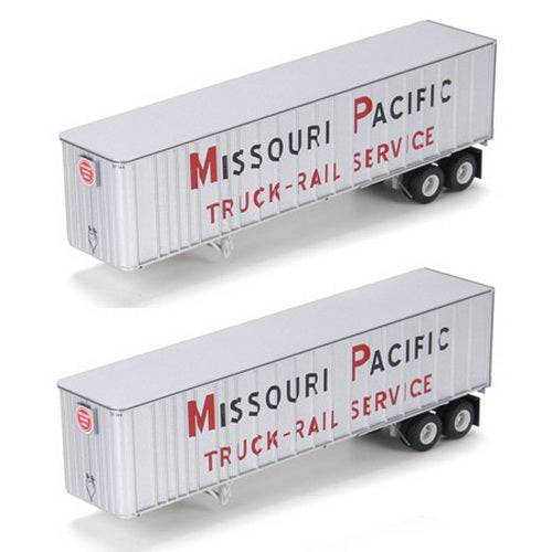 Athearn 70971 HO Missouri Pacific 40' Exterior Post Trailer #1 (Set of 2)