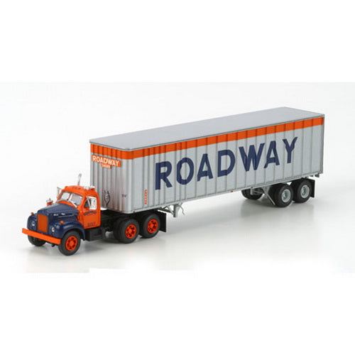 Athearn 70988 HO Roadway Mack B w/40' X Post Trailer - RTR