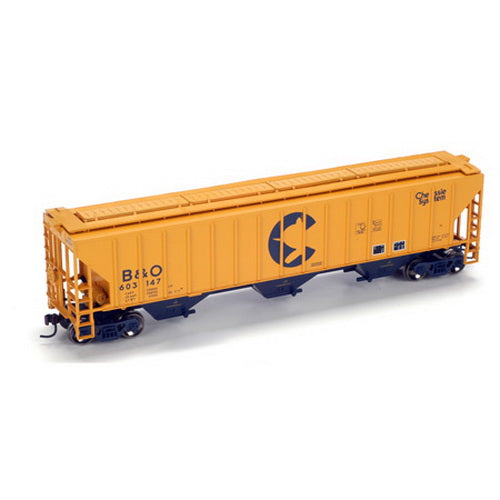 Athearn 72353 HO Scale Chessie/B&O 54' PS Covered Hopper #603147