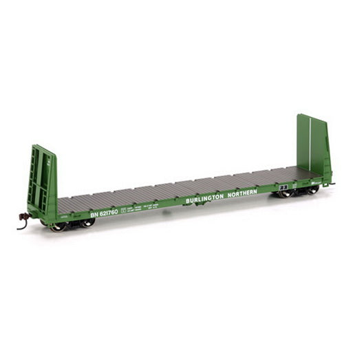 Athearn 88114 HO Scale Burlington Northern 60' Bulkhead Flatcar #621760